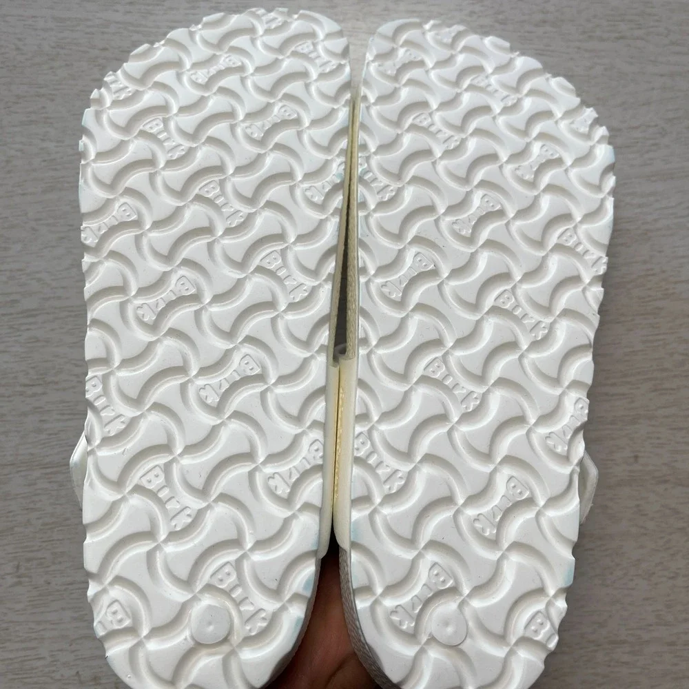 Birkenstock Gizeh EVA Thong Sandals Womens US Size 7 White Comfort Buckle Strap